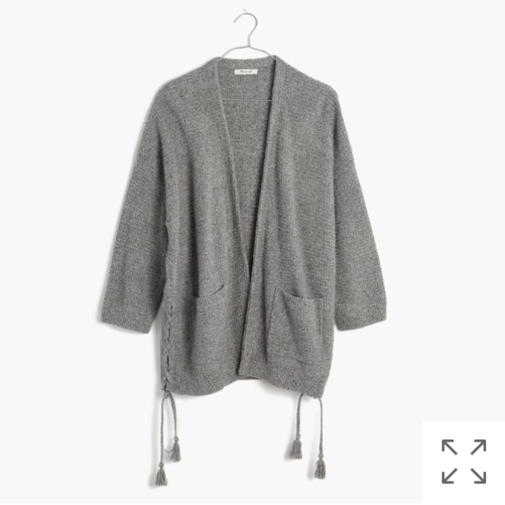 Madewell Side Lace Cardigan cotton blend